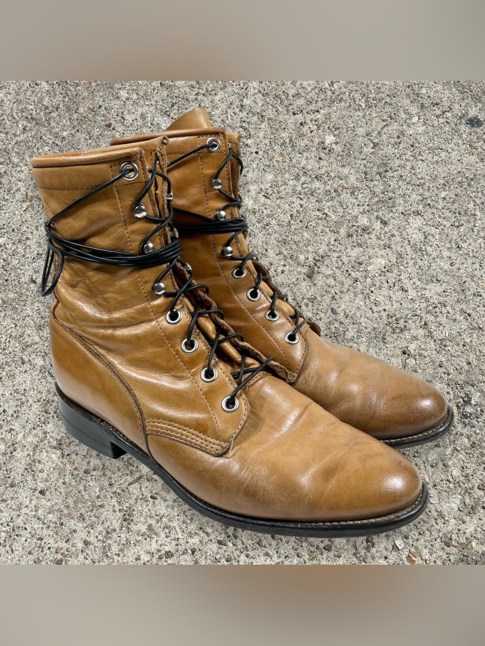 JUSTIN vintage 90s lace up western boots
